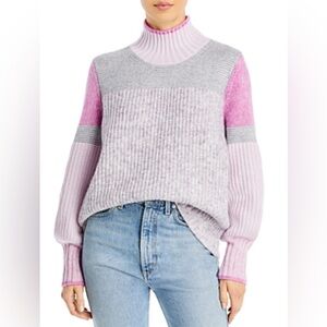 Splendid Marika Colorblock Sweater Mock Neck